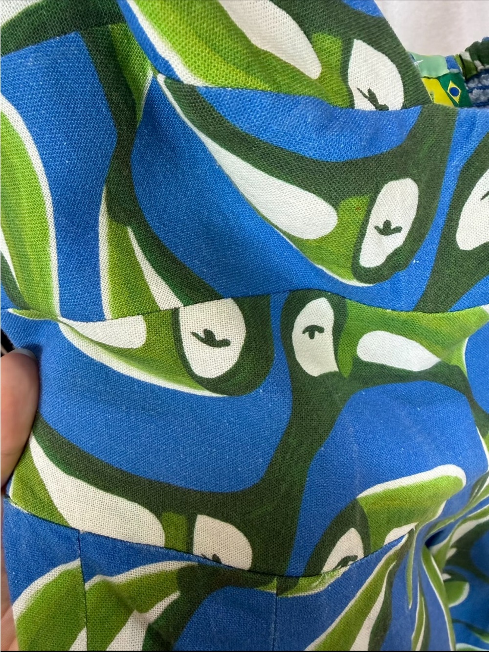 Farm Rio Tucabana Blue Jumpsuit, M - Picture 6 of 7